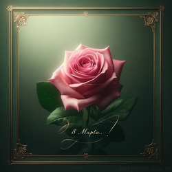 элегантный и нежный портрет розовой розы