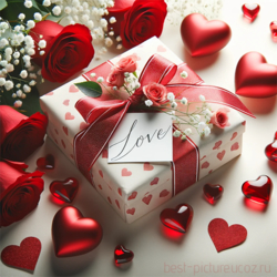 Коробка с подарком в знак любви
